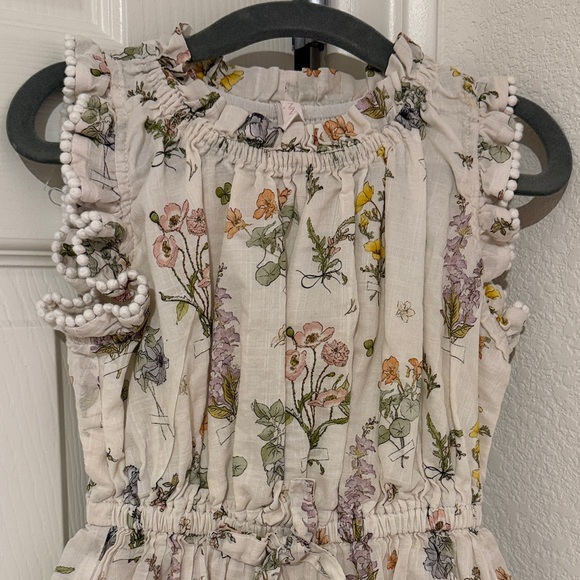Zimmermann Kids' Jeannie Floral Print Ruffle Trim Cotton Dress - Picture 6 of 10